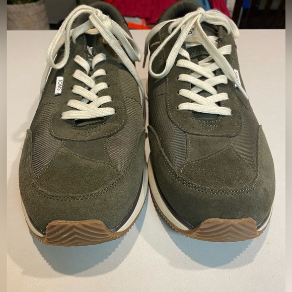 TOMS WYNDON NWOT Sneaker Jogger Waffle Green Rubber Bottom Mens Size 11.5 - Picture 4 of 16